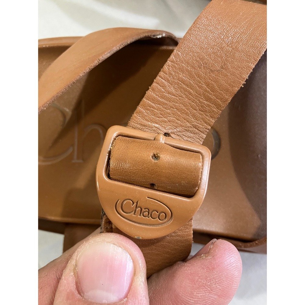 Chaco Wayfarer Platform Leather Sandals Toffee Brown JCH109480 Womens Size 7 - Picture 5 of 9